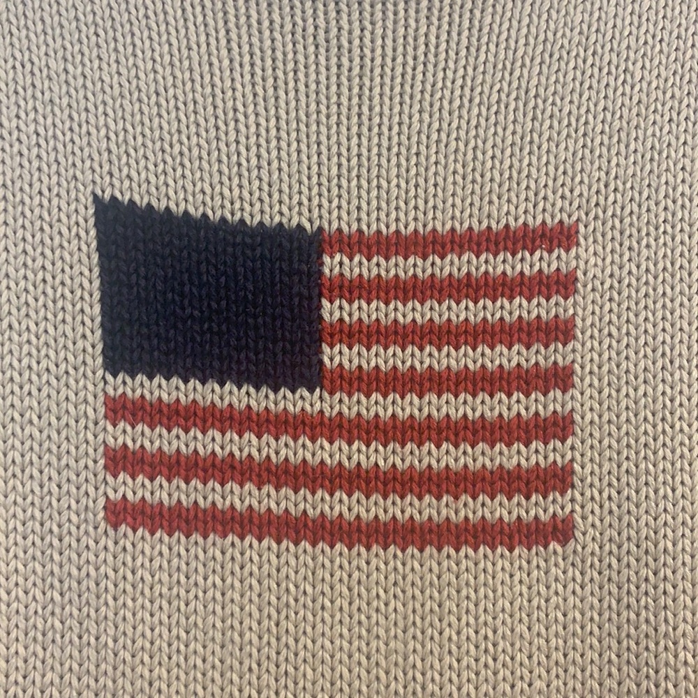 The Limited Tan 3/4 Sleeve Top with Flag - Picture 3 of 4